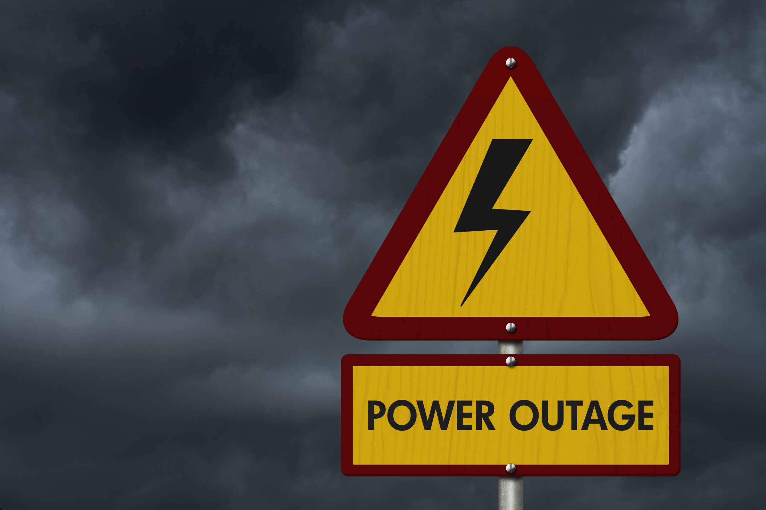 A sign demonstrating there has been a power cut